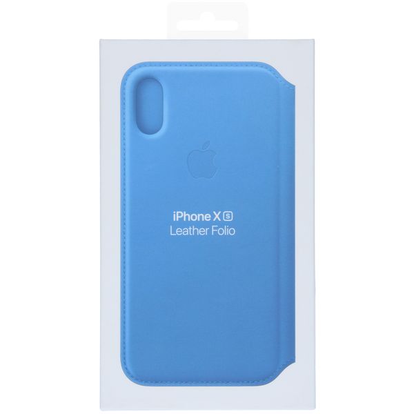 Apple Leather Folio Klapphülle für das Apple iPhone Xs / X - Cornflower