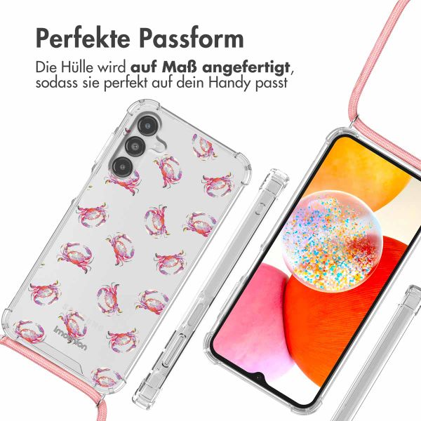 imoshion Design Hülle mit Band Samsung Galaxy A14 (5G/4G) - Crab Watercolor