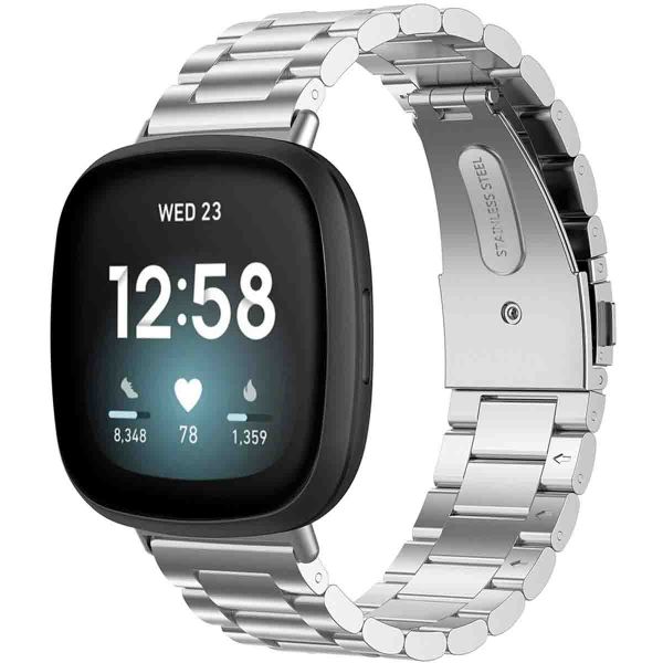 imoshion Edelstahlarmband für Fitbit Versa 4 / 3 / Sense (2) - Silber