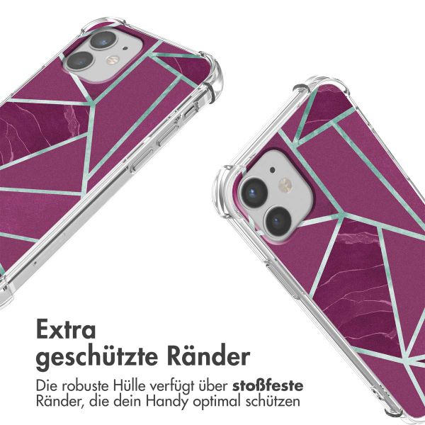 imoshion Design Hülle mit Band für das iPhone 12 Mini - Bordeaux Graphic