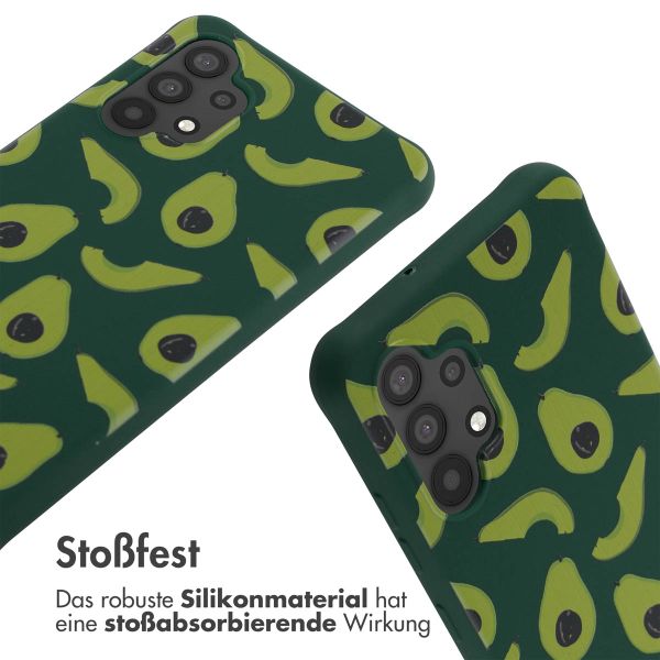 imoshion Silikonhülle design mit Band für das Samsung Galaxy A32 (4G) - Avocado Green