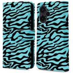 imoshion Design Klapphülle Xiaomi Redmi Note 13 Pro Plus (5G) - Black Blue Stripes