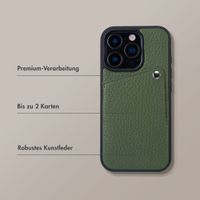 Selencia Riva Back Cover mit Kartenfach Apple iPhone 15 Pro - Sage Green