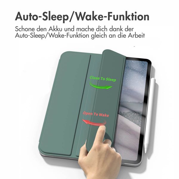 imoshion Magnetic Klapphülle Apple iPad 11 (2025) 11 Zoll A16 / iPad 10 (2022) 10.9 Zoll - Dunkelgrün
