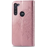 Mandala Klapphülle Rosa für Motorola Moto G8 Power