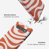 Selencia Vivid Tough Back Cover für das Samsung Galaxy S10 - Dream Swirl Orange