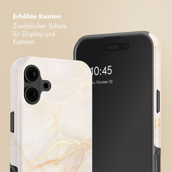 Selencia Vivid Back Cover Apple iPhone 16 - Golden Beige Marble