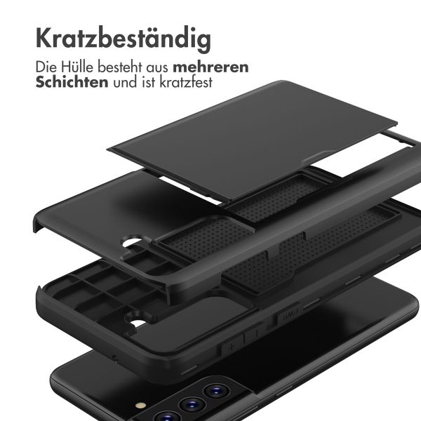 imoshion Backcover mit Kartenfach Samsung Galaxy S21 FE - Schwarz