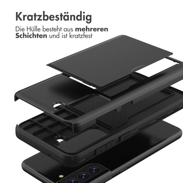 imoshion ﻿Backcover mit Kartenfach für das Samsung Galaxy S21 FE - Schwarz