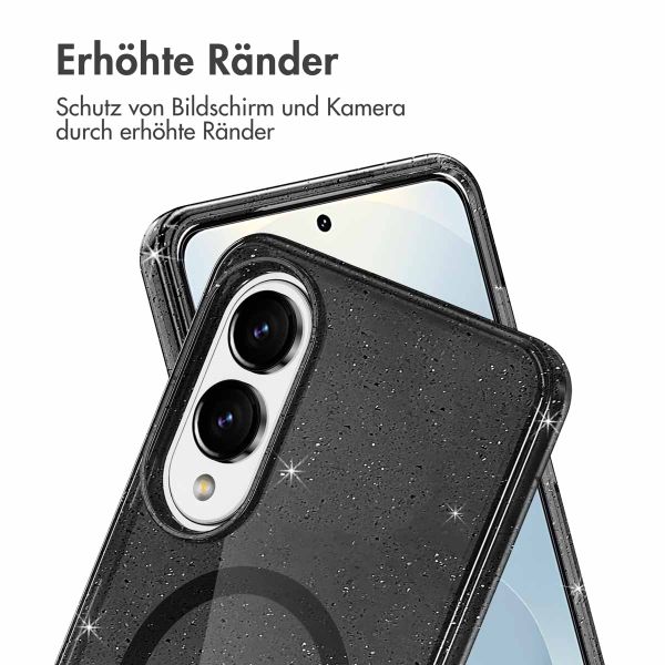 imoshion Sparkle Back Cover mit MagSafe Samsung Galaxy S25 Edge - Schwarz