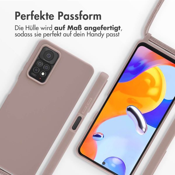 imoshion SilikonHülle mit Band Xiaomi Redmi Note 11 Pro - Sand Pink