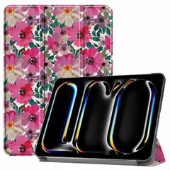 imoshion Design Trifold Klaphülle Apple iPad Pro 13 (2024) M4 - Floral Water Color