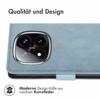imoshion Luxuriöse Klapphülle Xiaomi Redmi Note 14 Pro (4G) - Hellblau
