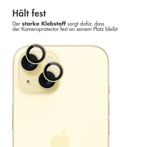 imoshion 2er-Pack Objektivschutz für Kamera für das Apple iPhone 15 / 15 Plus - Yellow