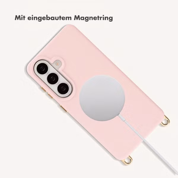 Selencia Rivièra Backcover mit MagSafe mit abnehmbaren Haken Samsung Galaxy S26 - Sorbet Pink