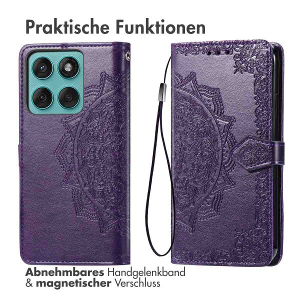 imoshion Mandala Klapphülle Motorola Edge 60 Fusion - Violett
