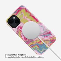 Selencia Vivid Tough Back Cover MagSafe für das iPhone 14 - Marble Pink