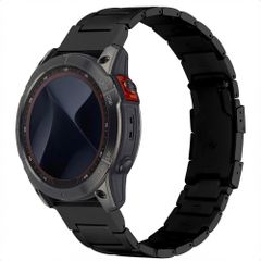 Accezz Mattes Titanstahlarmband -   Garmin 26 mm Anschluss - Schwarz