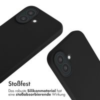imoshion Silikonhülle mit Band für das Apple iPhone 16 - Schwarz