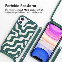 imoshion SilikonHülle design mit Band Apple iPhone 11 - Petrol Green Groovy