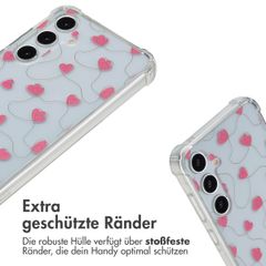 imoshion Design Hülle mit Band Samsung Galaxy A55 - Dusty Rose Connected Hearts