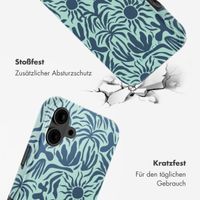 Selencia Vivid Tough Back Cover mit MagSafe für das iPhone 16 - Tropical Vibes Light Blue