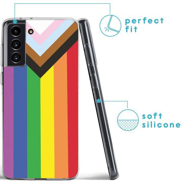 imoshion Design Hülle für das Samsung Galaxy S21 FE - Rainbow flag