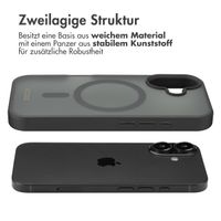 Accezz Rugged Frosted Back Cover mit MagSafe iPhone 16 - Schwarz