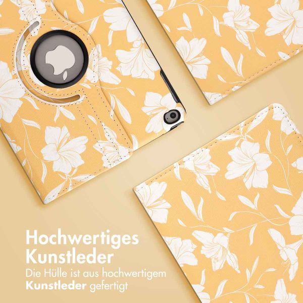 imoshion 360° drehbare Design Klapphülle Apple iPad 6 (2018) 9.7 Zoll / iPad 5 (2017) 9.7 Zoll - Yellow Flowers