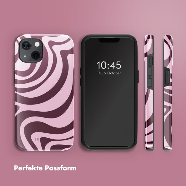 Selencia Vivid Rückabdeckung mit MagSafe Apple iPhone 13 - Wavy Swirl Pink Plum