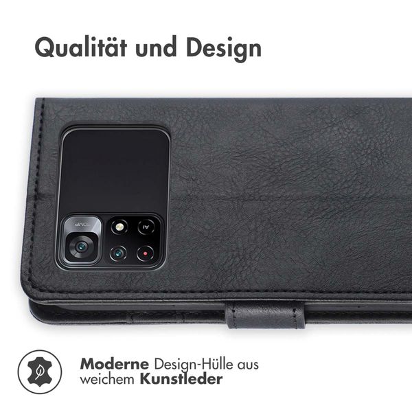 imoshion Luxuriöse Klapphülle Xiaomi Poco M4 Pro 5G - Schwarz