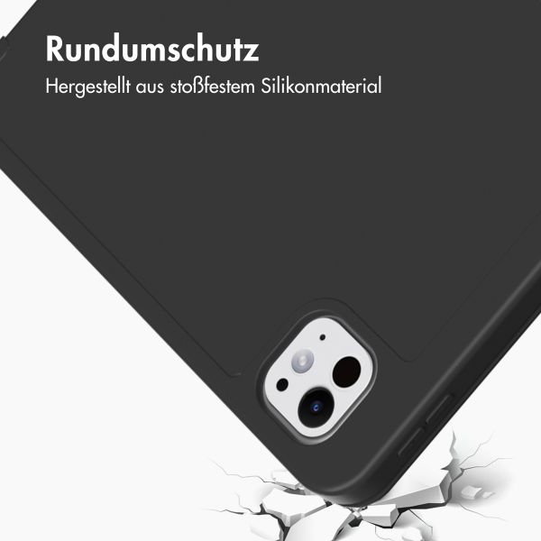 Accezz Smarte Klapphülle aus Silikon Apple iPad Pro 13 (2024) M4 - Schwarz