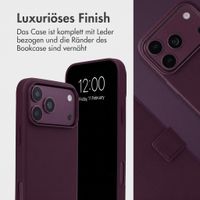 Accezz 2-in-1 Klapphülle aus Leder mit MagSafe Apple iPhone 18 Pro Max / 17 Pro Max - Heath Purple