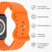 imoshion Athletisches Silikonarmband für die Apple Watch Series 1 bis 9 / SE (38/40/41 mm) | Series 10 (42 mm) - Orange