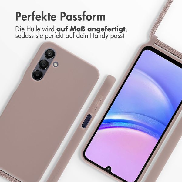 imoshion SilikonHülle mit Band Samsung Galaxy A15 (5G/4G) - Sand Pink