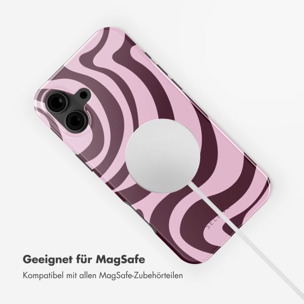 Selencia Vivid Rückabdeckung mit MagSafe Apple iPhone 16 - Wavy Swirl Pink Plum