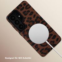 Selencia Sabi Backcover Leopardenmuster mit MagSafe Samsung Galaxy S26 Ultra - Mocha Brown