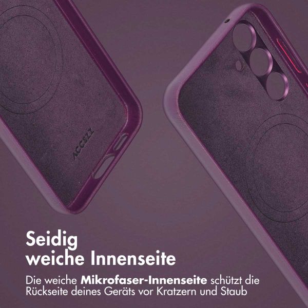 Accezz 2-in-1 Klapphülle aus Leder mit MagSafe Samsung Galaxy S24 Plus - Heath Purple
