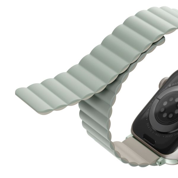 Uniq Revix doppelseitiges Armband für das  Apple Watch Series 1 t/m 9 / SE (38/40/41 mm) | Series 10 / 11 (42 mm) - Sage / Beige