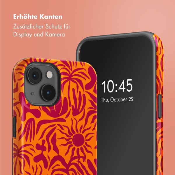 Selencia Vivid Tough Back Cover mit MagSafe für das iPhone 14 - Tropical Vibes Apricot