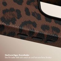 Selencia Sabi Backcover Leopardenmuster mit MagSafe Apple iPhone 16 Pro - Mocha Brown