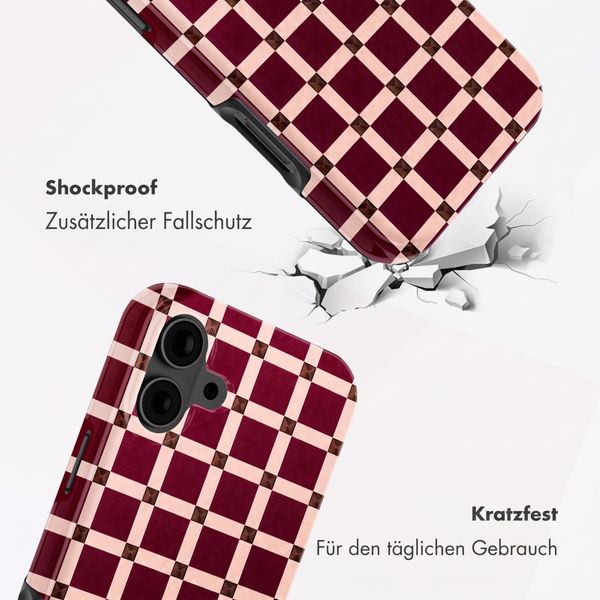 Selencia Vivid Rückabdeckung mit MagSafe Apple iPhone 16 - Check This Burgundy