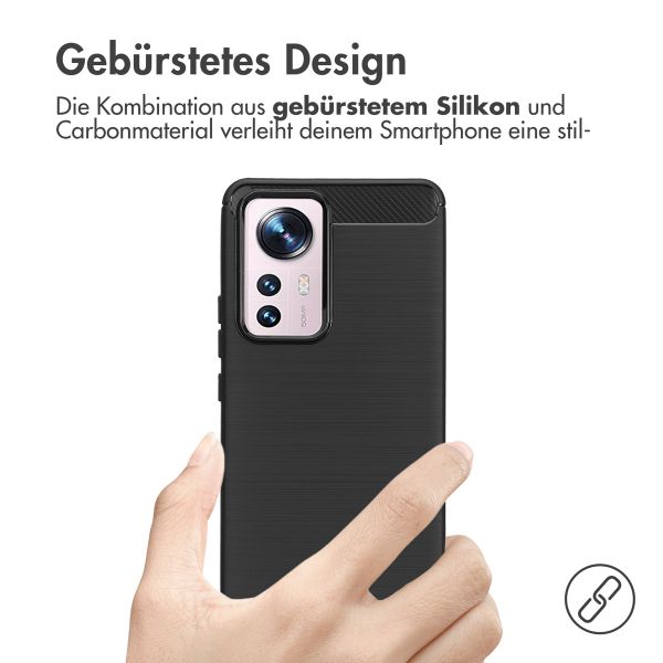 imoshion Brushed Back Cover Xiaomi 12 Pro - Schwarz