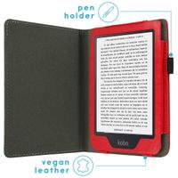 imoshion Vegan Leather Klapphülle für das Kobo Clara 2E / Tolino Shine 4 - Rot