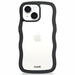 Holdit Wavy Case für das iPhone 15/14/13 - Black / Transparent