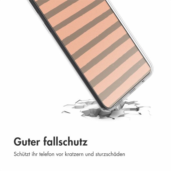 imoshion Design Hülle Samsung Galaxy A51 - Striped peach reverse