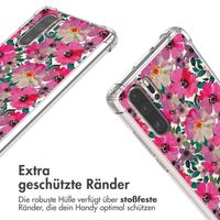 imoshion Design Hülle mit Band für das Huawei P30 Pro - Flower Water