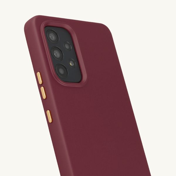 Selencia Rivièra Backcover mit MagSafe mit abnehmbaren Haken Samsung Galaxy A53 - Bold Burgundy