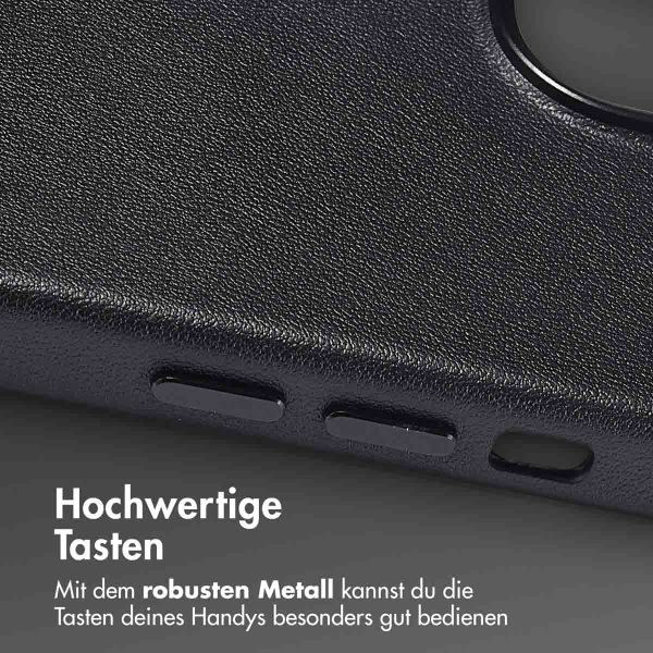 Accezz MagSafe Leather Backcover Apple iPhone 15 - Onyx Black