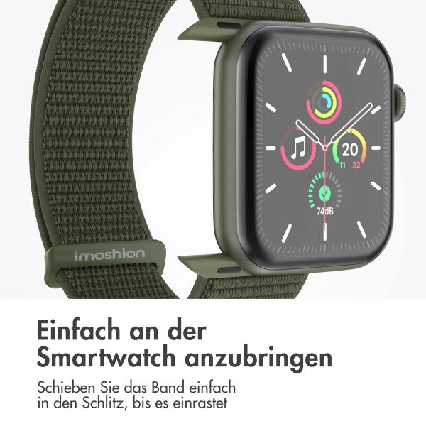 imoshion Nylon-Armband⁺ für die Apple Watch Series 1 bis 10 / SE / Ultra (2) (44/45/46/49 mm) - Army Green